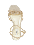 Dune Noa Diamante Embellished Knot Sandals, Gold