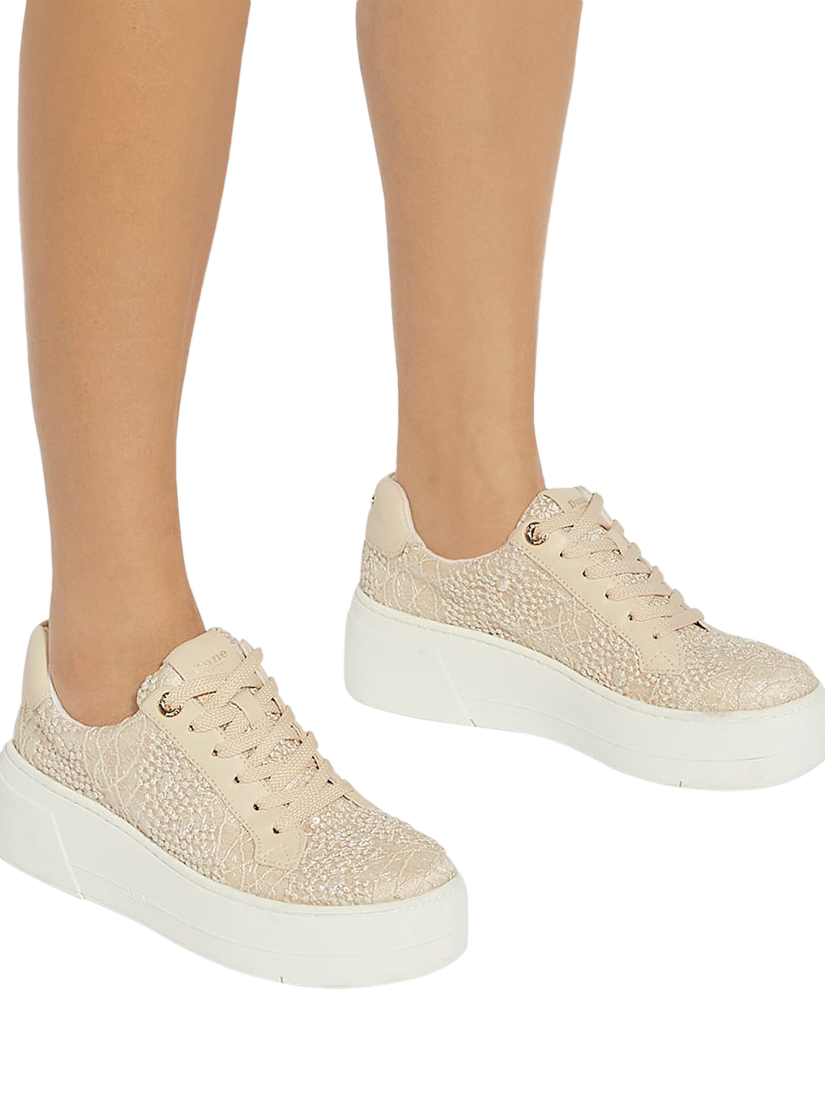 Product image 2 of 6, which shows Dune London Episode Textured Chunky Trainers, Blush, EU38