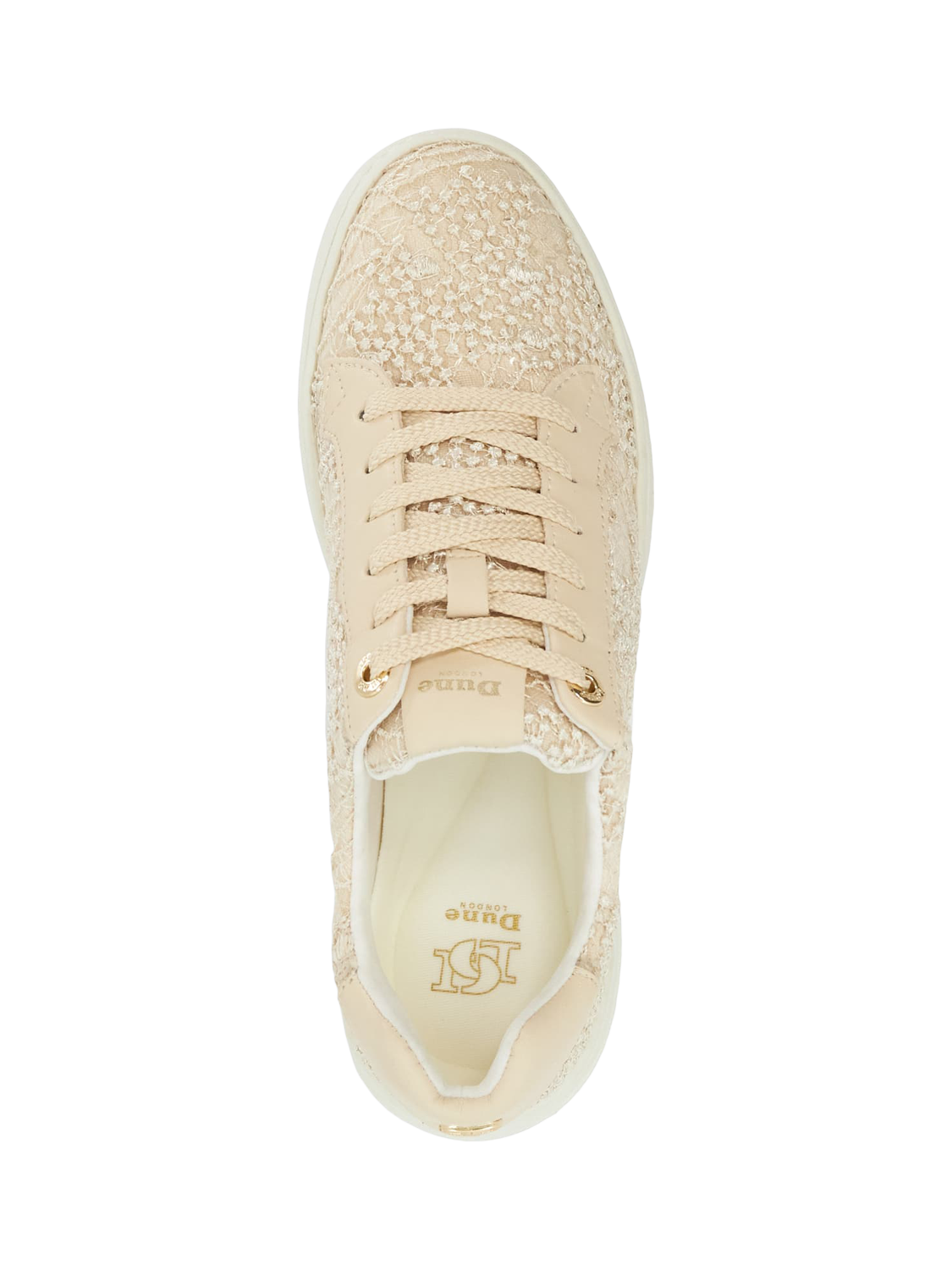 Product image 3 of 6, which shows Dune London Episode Textured Chunky Trainers, Blush, EU38