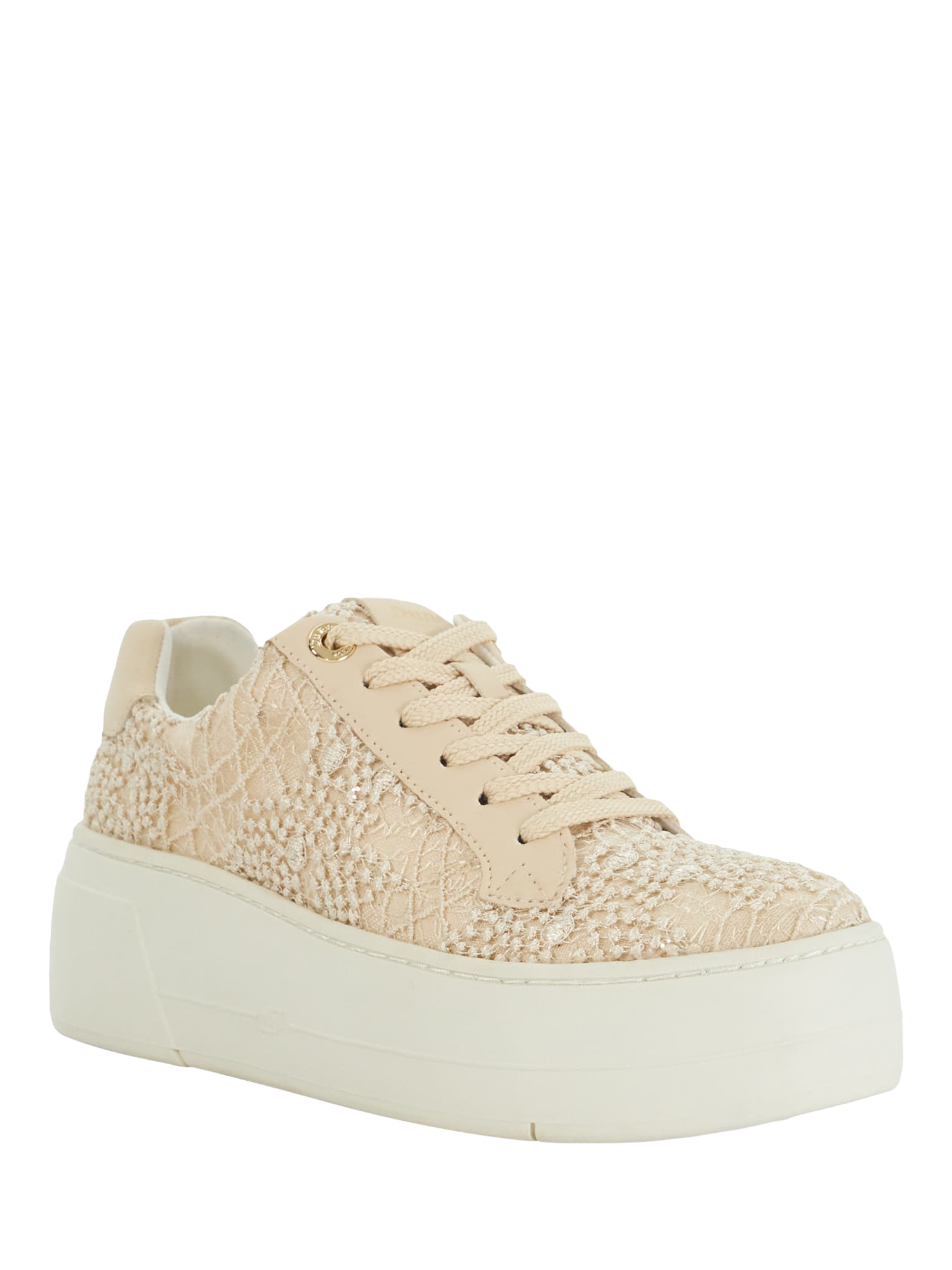 Product image 4 of 6, which shows Dune London Episode Textured Chunky Trainers, Blush, EU38