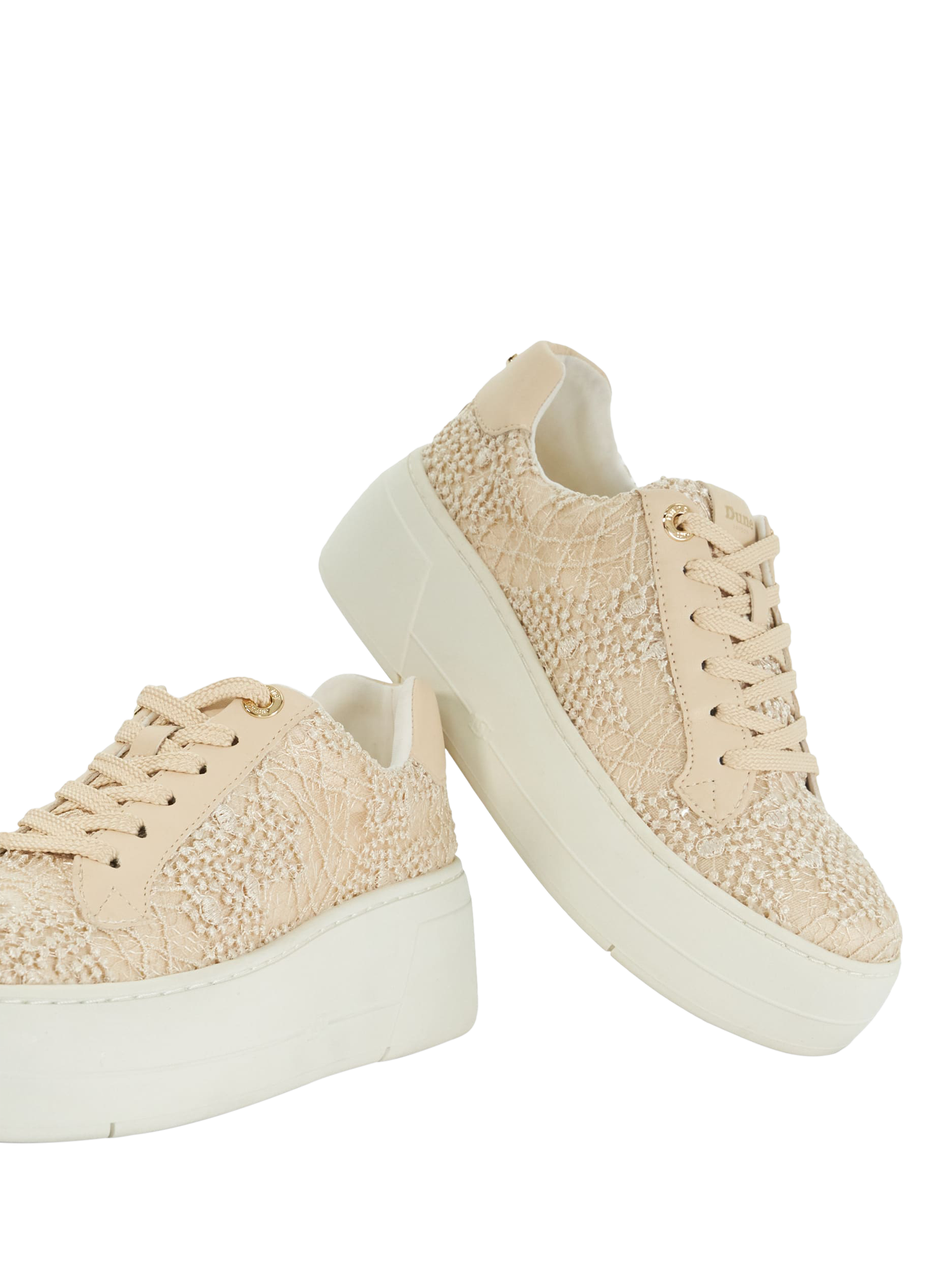 Product image 6 of 6, which shows Dune London Episode Textured Chunky Trainers, Blush, EU38