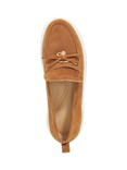 Dune London Glide Suede Flatform Loafers, Tan