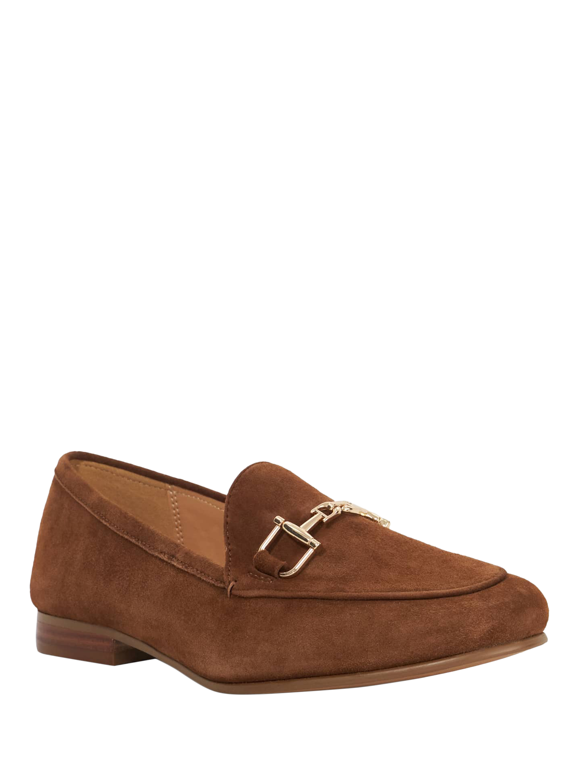 Product image 3 of 5, which shows Dune London Glair Wide Fit Suede Loafers, Tan, EU36