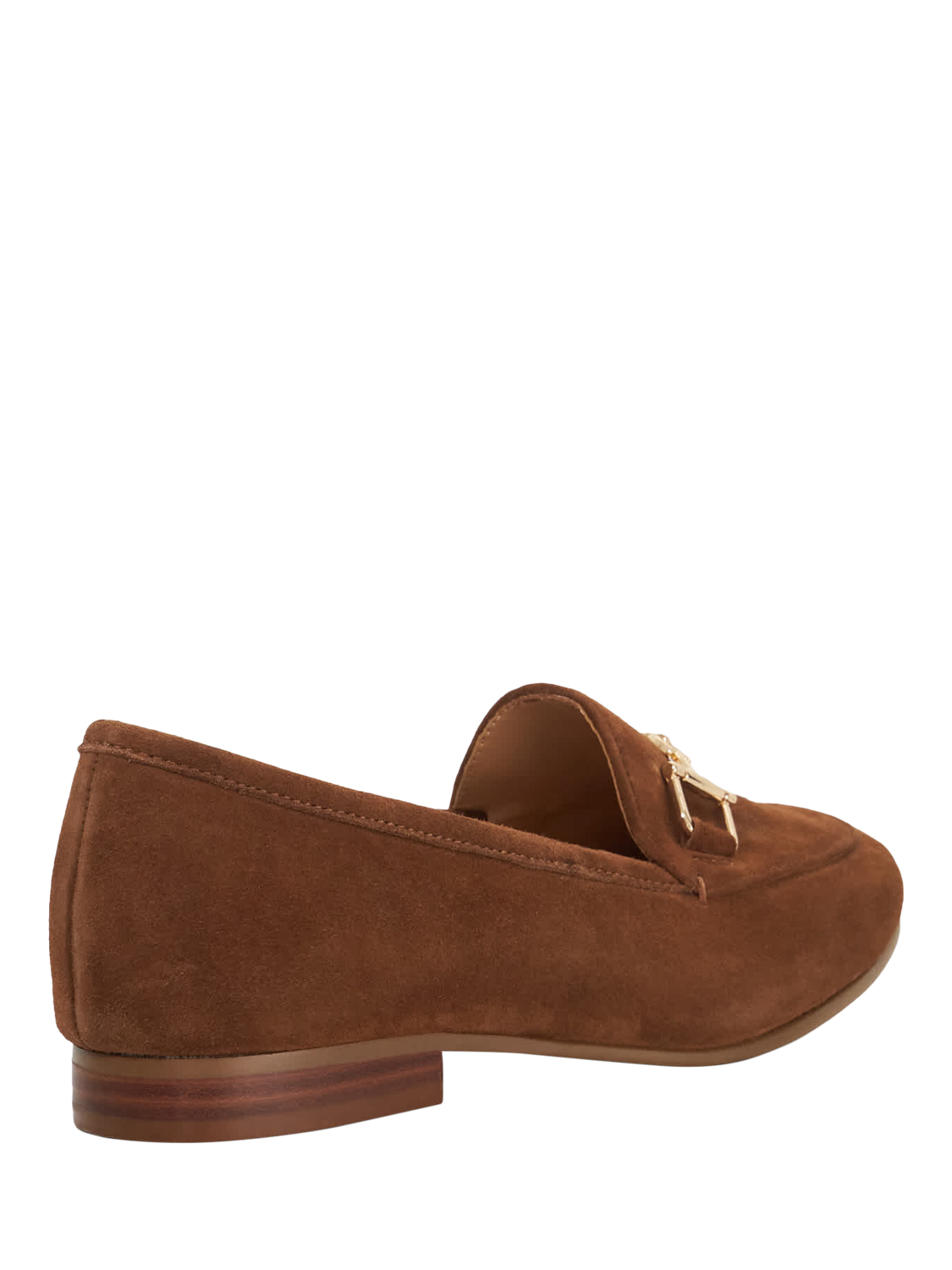 Product image 4 of 5, which shows Dune London Glair Wide Fit Suede Loafers, Tan, EU36