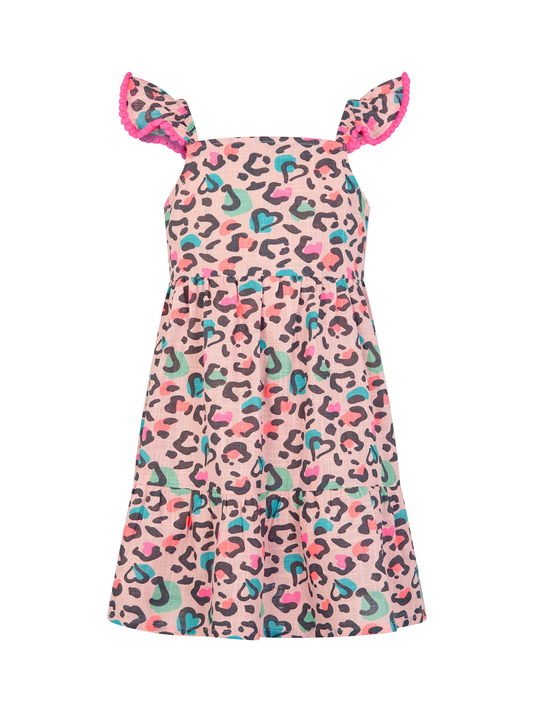 Angels by Accessorize Kids' Animal Print Ruffle Sun Dress, Multi