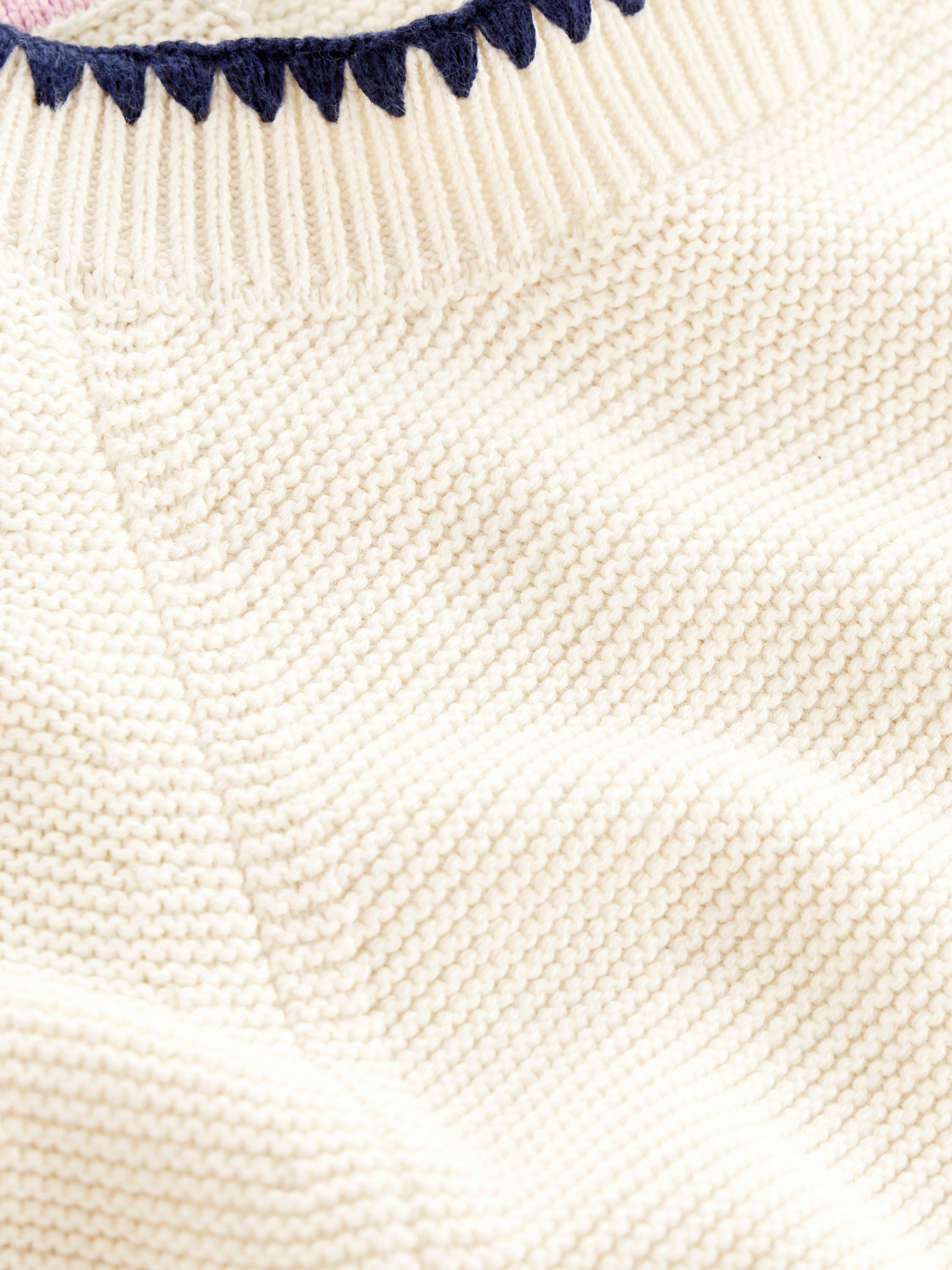 Product image 6 of 6, which shows Boden Lena Stitch Detail Jumper, Warm Ivory, L