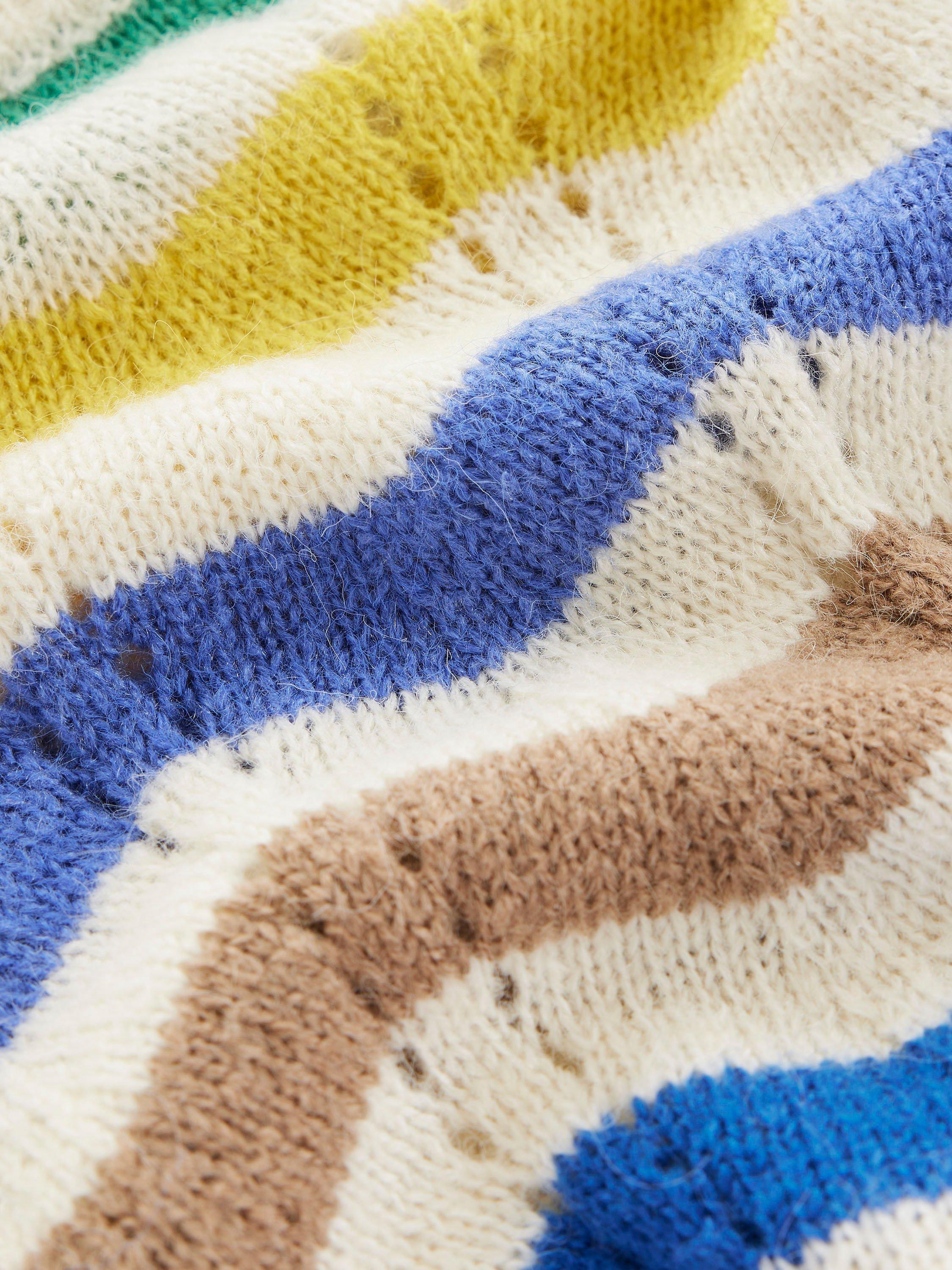 Product image 9 of 9, which shows Boden Alice Fluffy Wavy Stripe Raglan Sleeve Jumper, Multi, XS