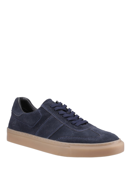 Hush Puppies Riley Suede Lace Up Trainers - view 2, Navy