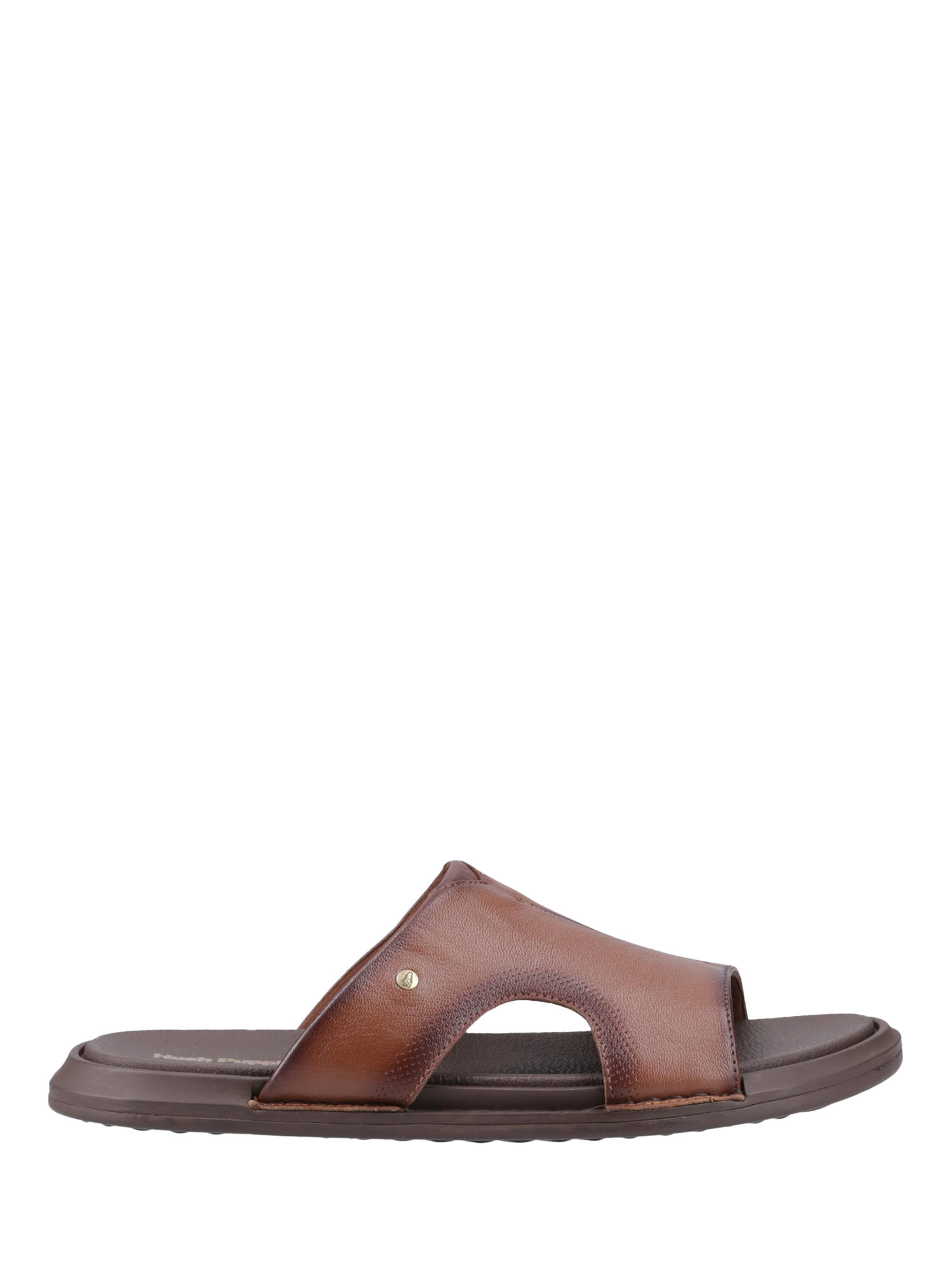 Product image 1 of 4, which shows Hush Puppies Callum Leather Sliders, Brown, 6