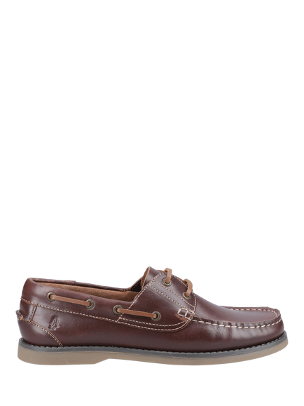 Hush Puppies Wilson Leather Boat Shoes, Brown