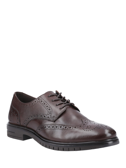 Hush Puppies Santiago Leather Oxford Brogues, Brown - view 2, Brown