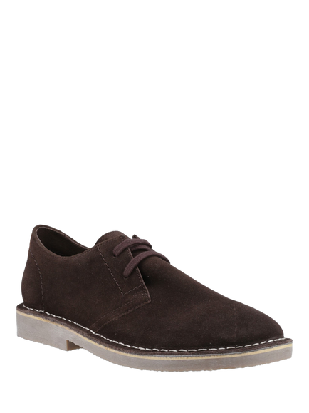 Hush Puppies Scout Suede Lace Up Shoes - view 2, Chocolate