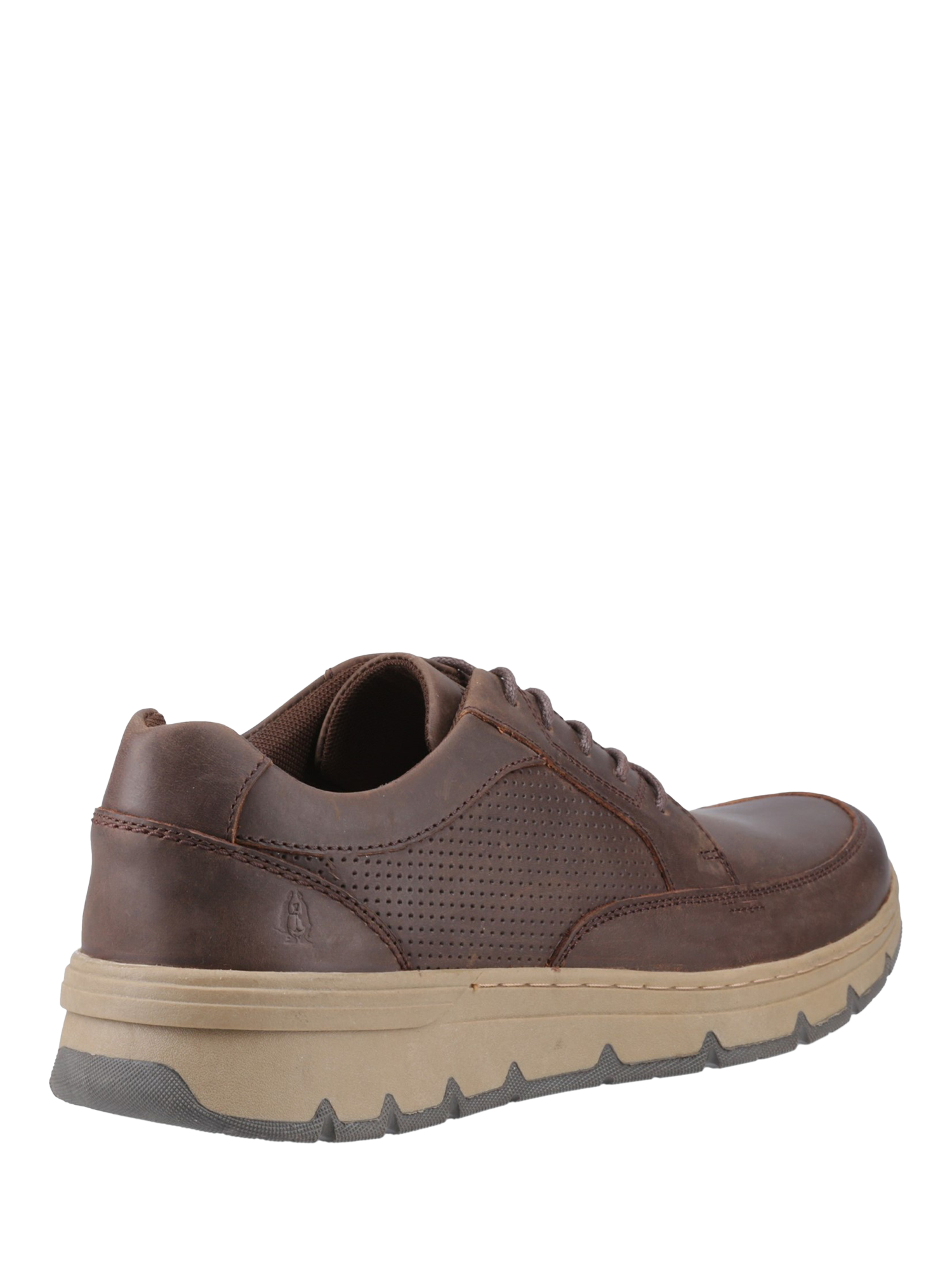 Product image 3 of 4, which shows Hush Puppies Nelson Leather Derby Shoes, Brown, 6