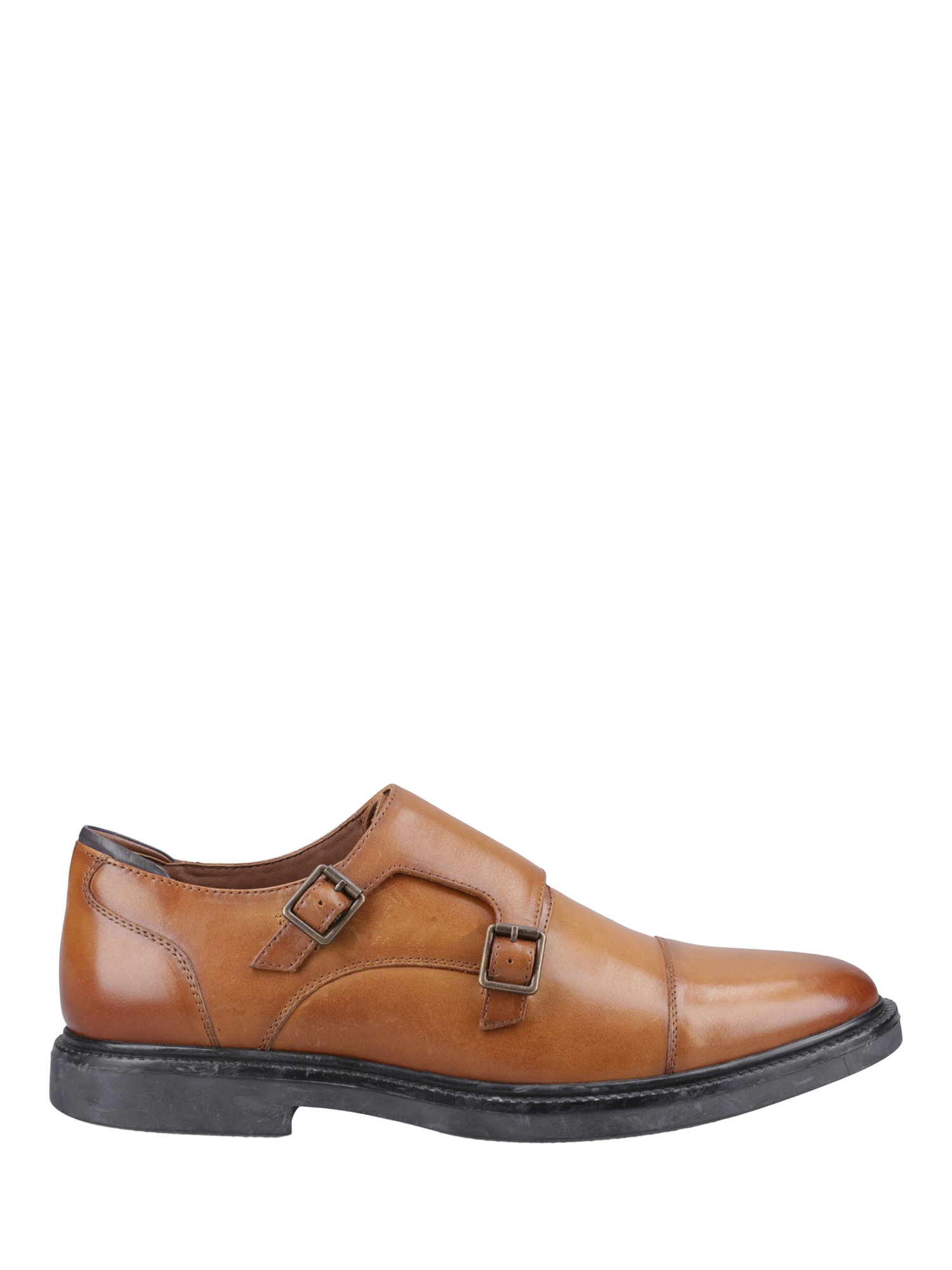 Hush Puppies Kane Leather Monk Shoes, Tan