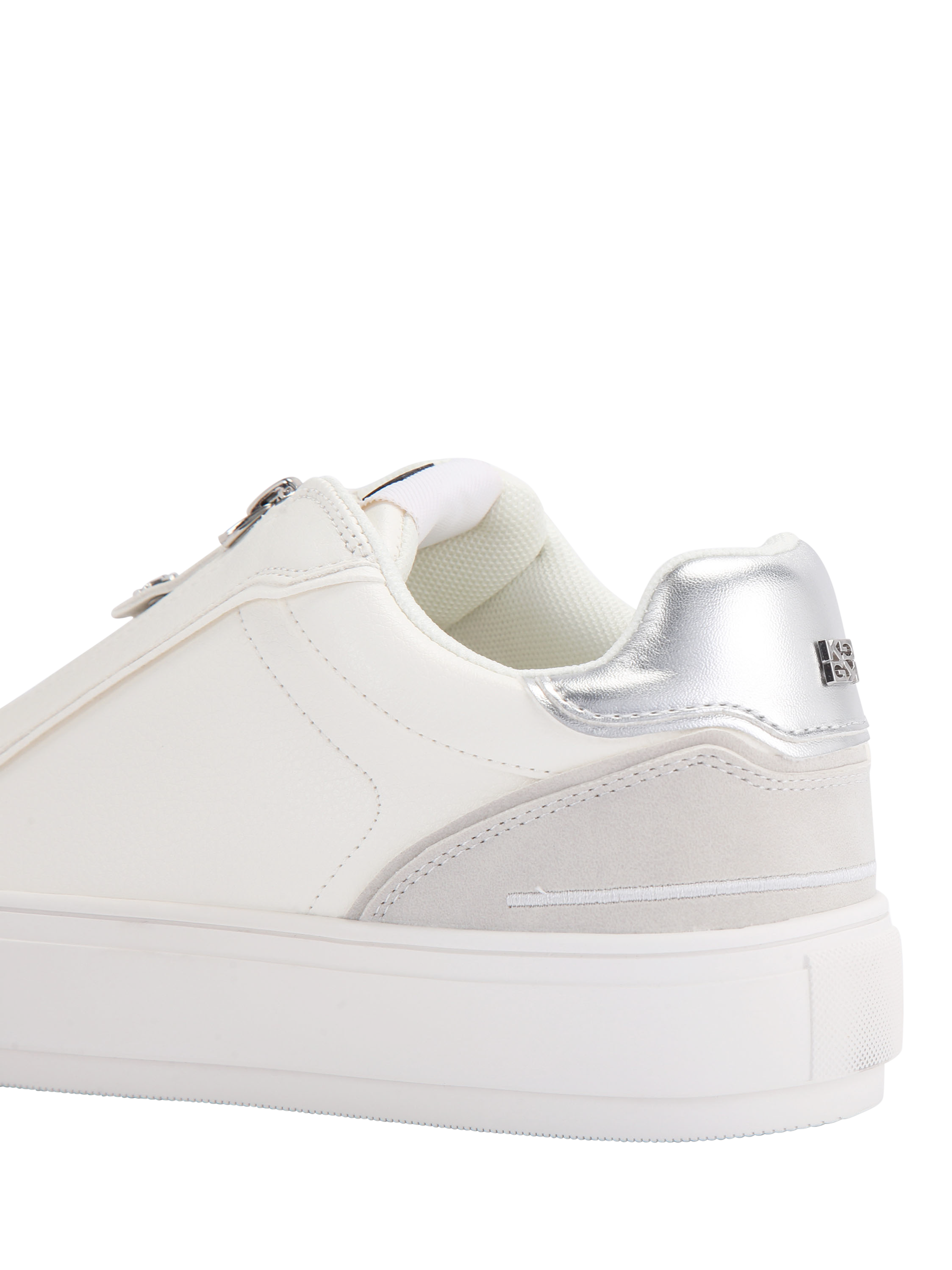 Product image 4 of 5, which shows KG Kurt Geiger Lumi Zip Up Chunky Trainers, White, 3