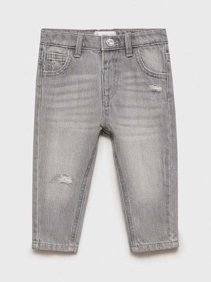 Product image 3 of 6, which shows Mango Kids' Xavi Jeans, Grey, 9-12 months