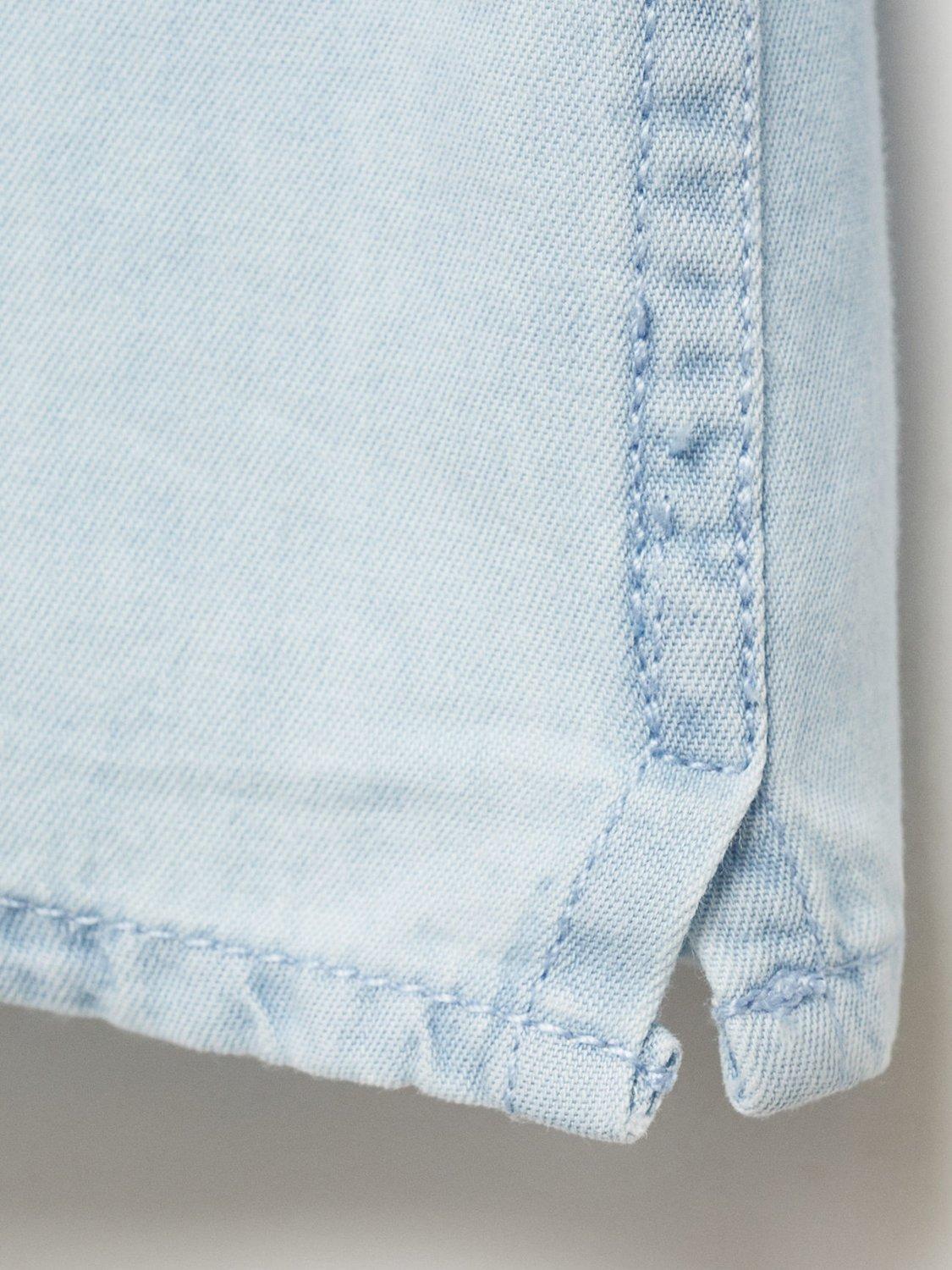Product image 4 of 5, which shows Mango Kids' Joan Long Sleeve Polo Shirt, Light Blue, 12-18 months