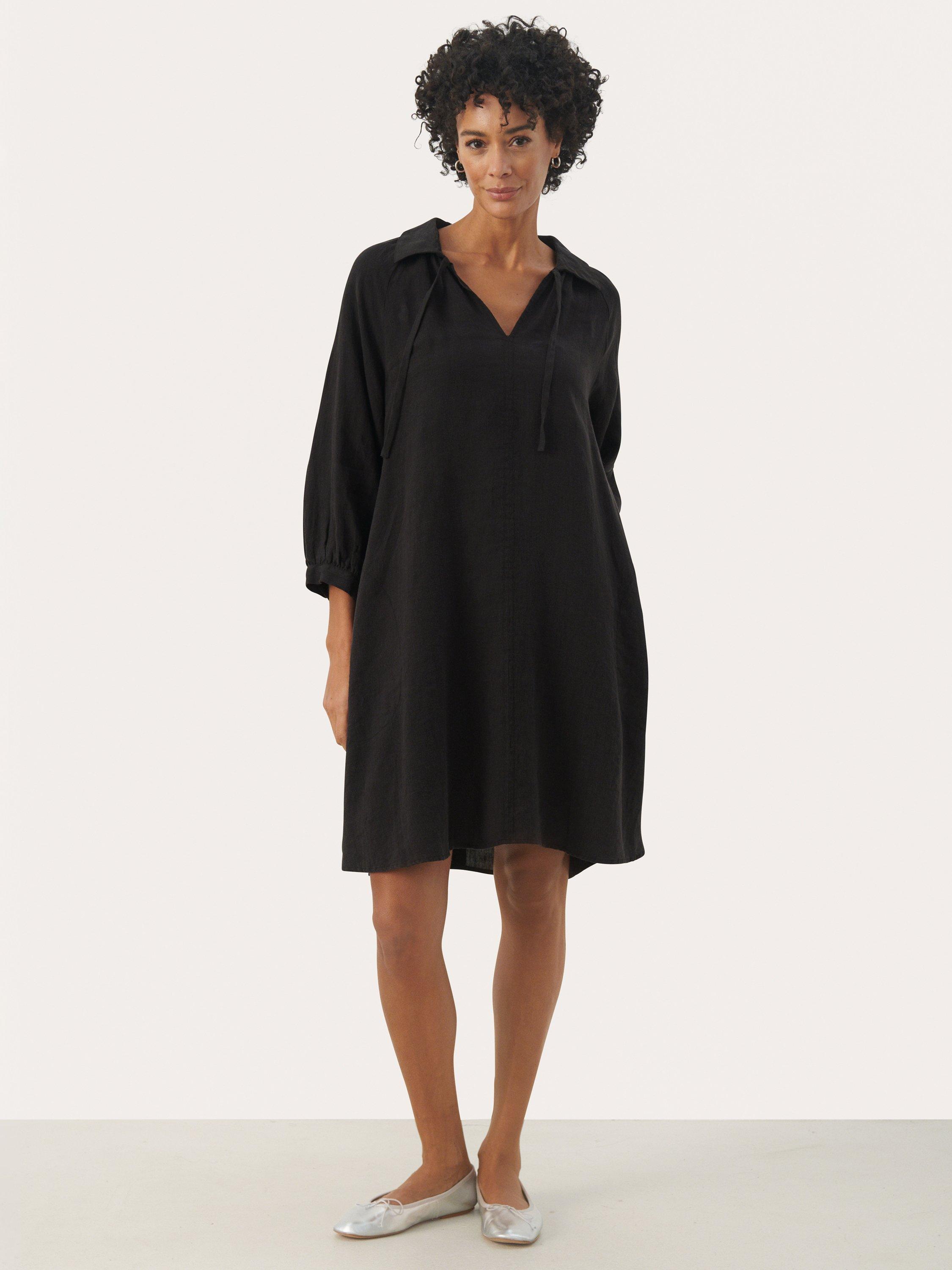 Product image 1 of 6, which shows Part Two Erona Pure Linen Shirt Dress, Black, 10