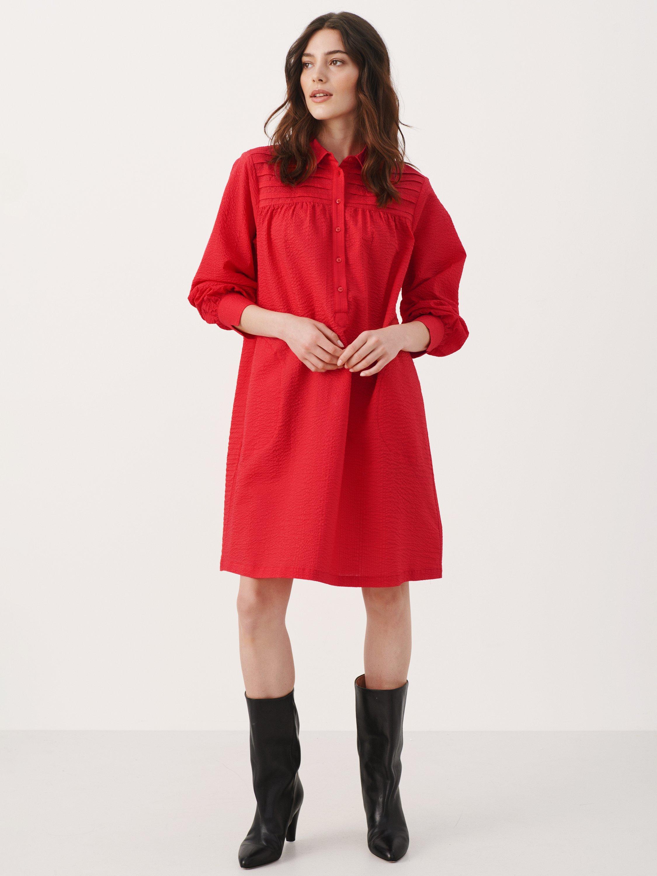 Product image 3 of 6, which shows Part Two Rija Knee Length Shirt Dress, Rubicondo, 8