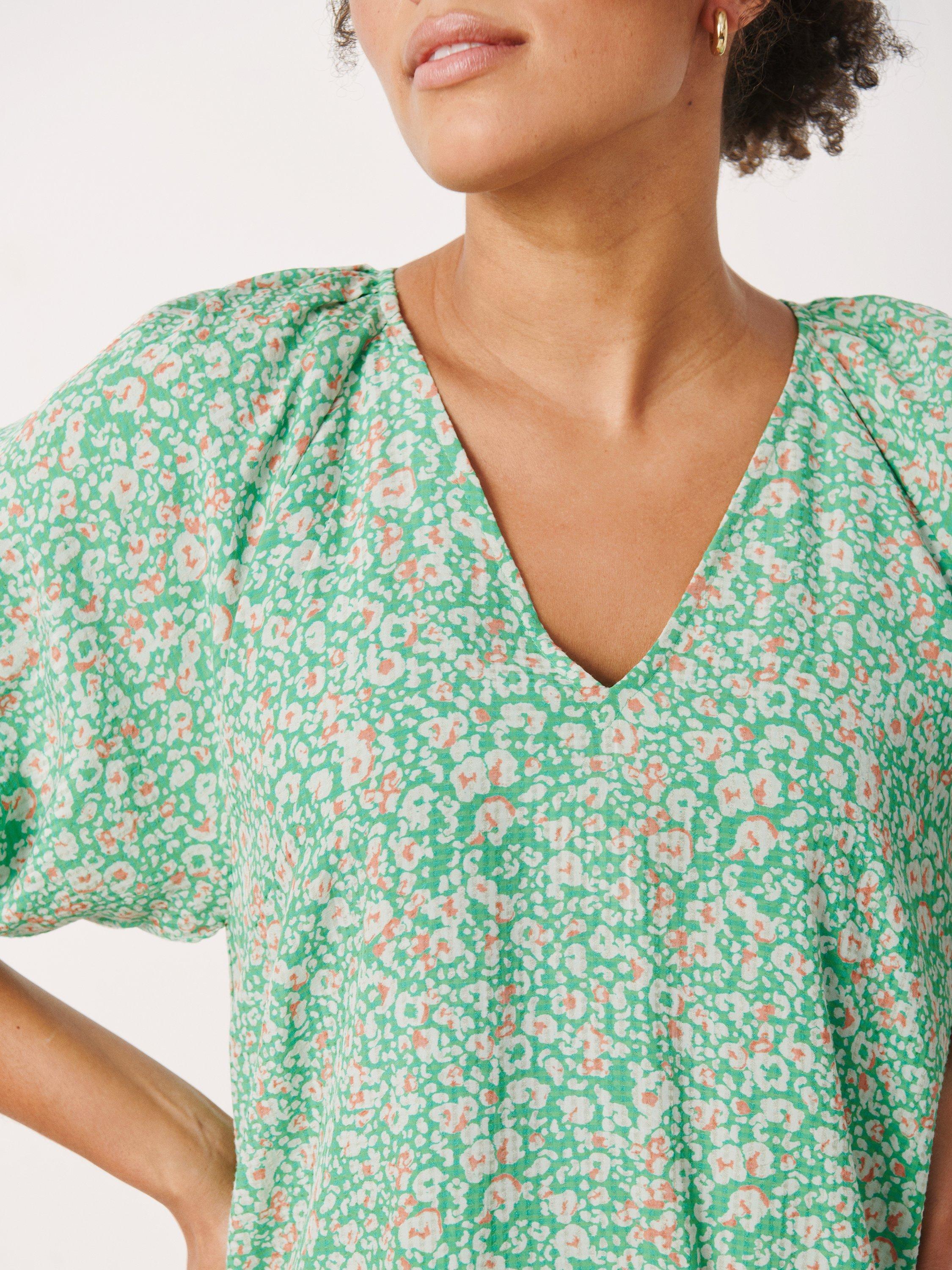 Product image 4 of 6, which shows Part Two Greenbriar Leopard Print Maxi Dress, Green, 12