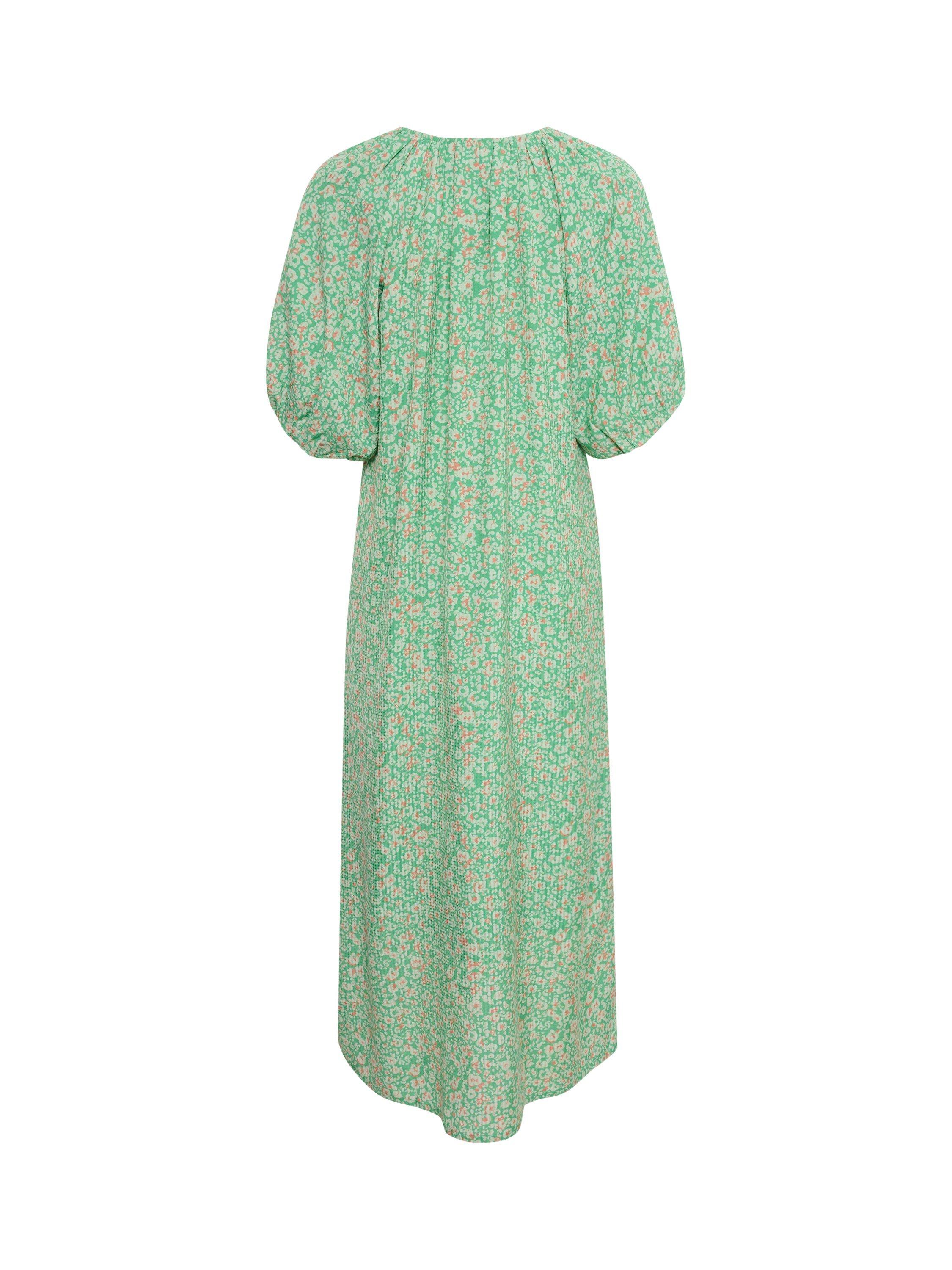 Product image 6 of 6, which shows Part Two Greenbriar Leopard Print Maxi Dress, Green, 12