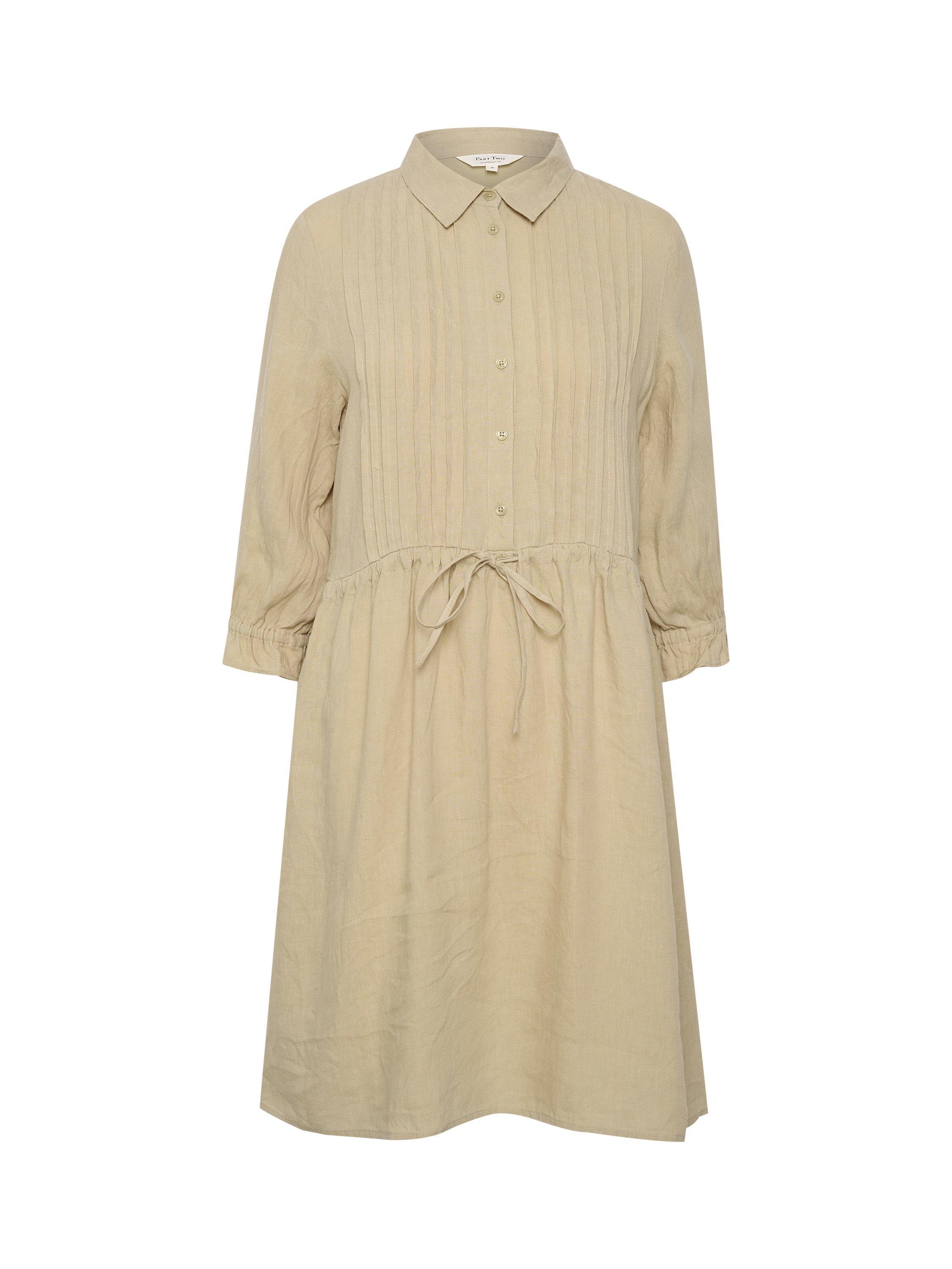 Part Two Sallie Pure Linen Shirt Dress, White Pepper