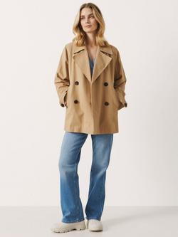 Part Two Sif Linen Blend Trench Jacket, Travertine