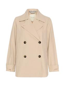 Part Two Sif Linen Blend Trench Jacket, White Pepper