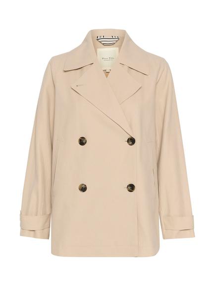 Part Two Sif Linen Blend Trench Jacket, White Pepper