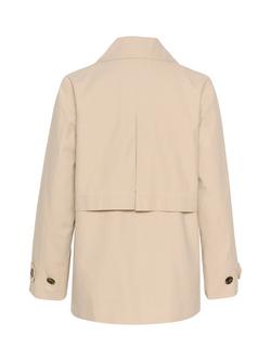 Part Two Sif Linen Blend Trench Jacket - view 2, White Pepper