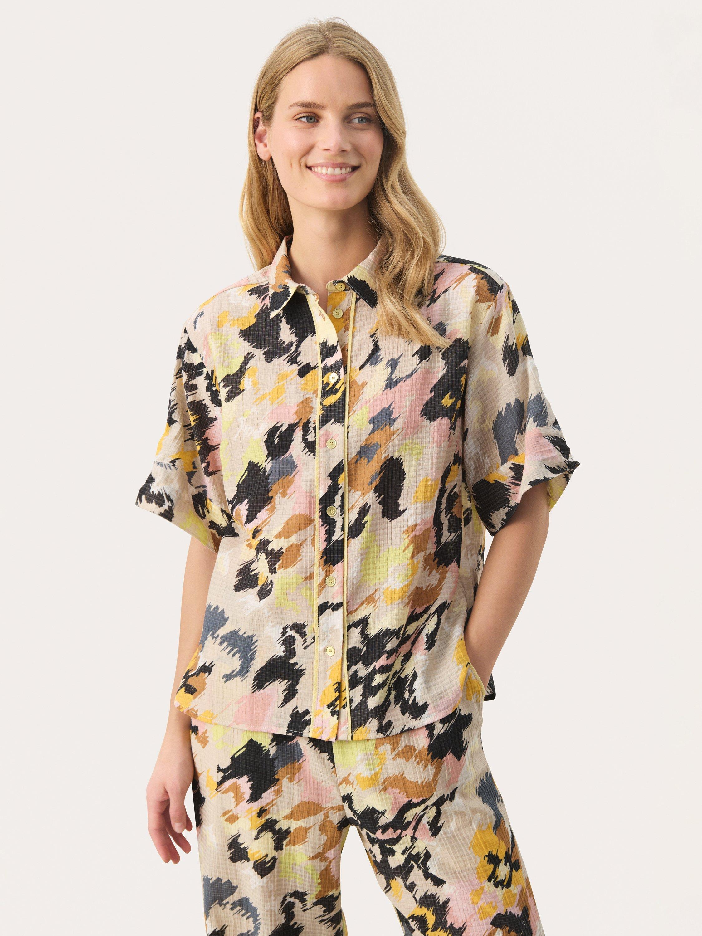 Product image 1 of 6, which shows Part Two Joseline Abstract Shirt, Multi, 16