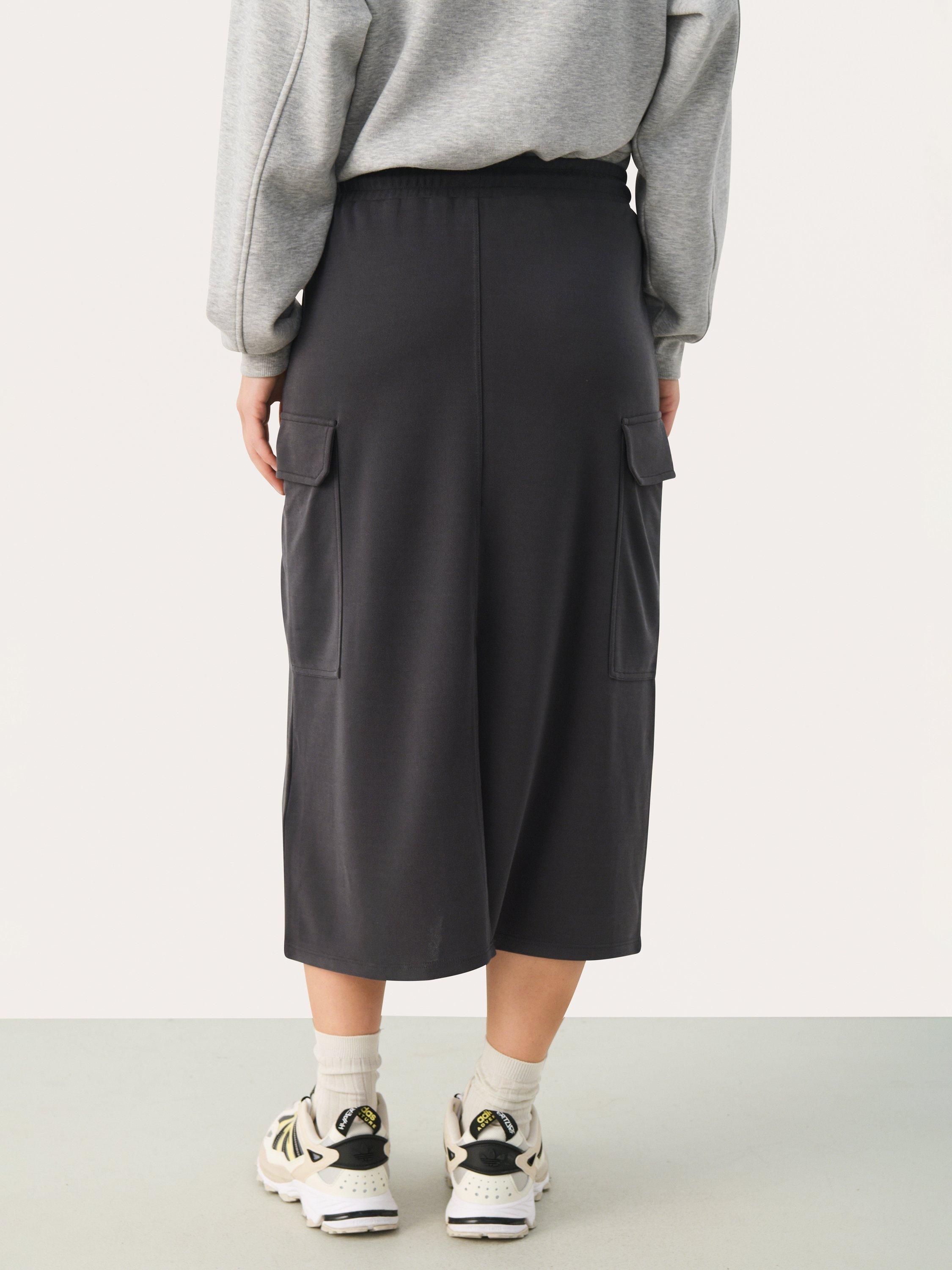 Product image 2 of 6, which shows Part Two Janaya Cargo Midi Skirt, Phantom, XXL