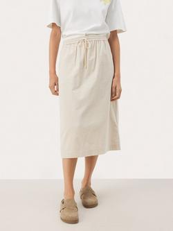 Part Two Jevina Drawstring Midi Skirt, French Oak, French Oak