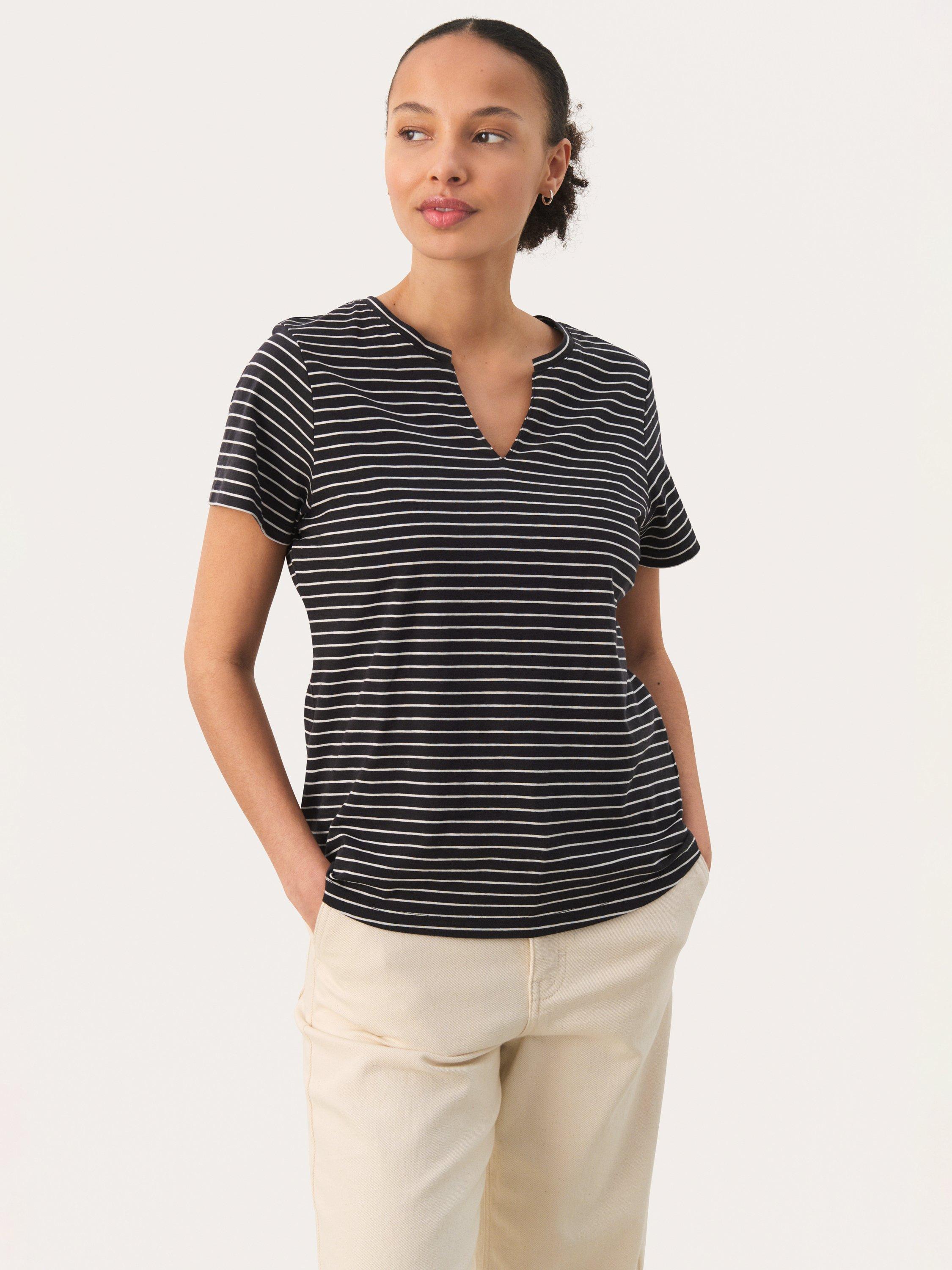 Part Two Gesinas Stripe T-Shirt, Dark Navy