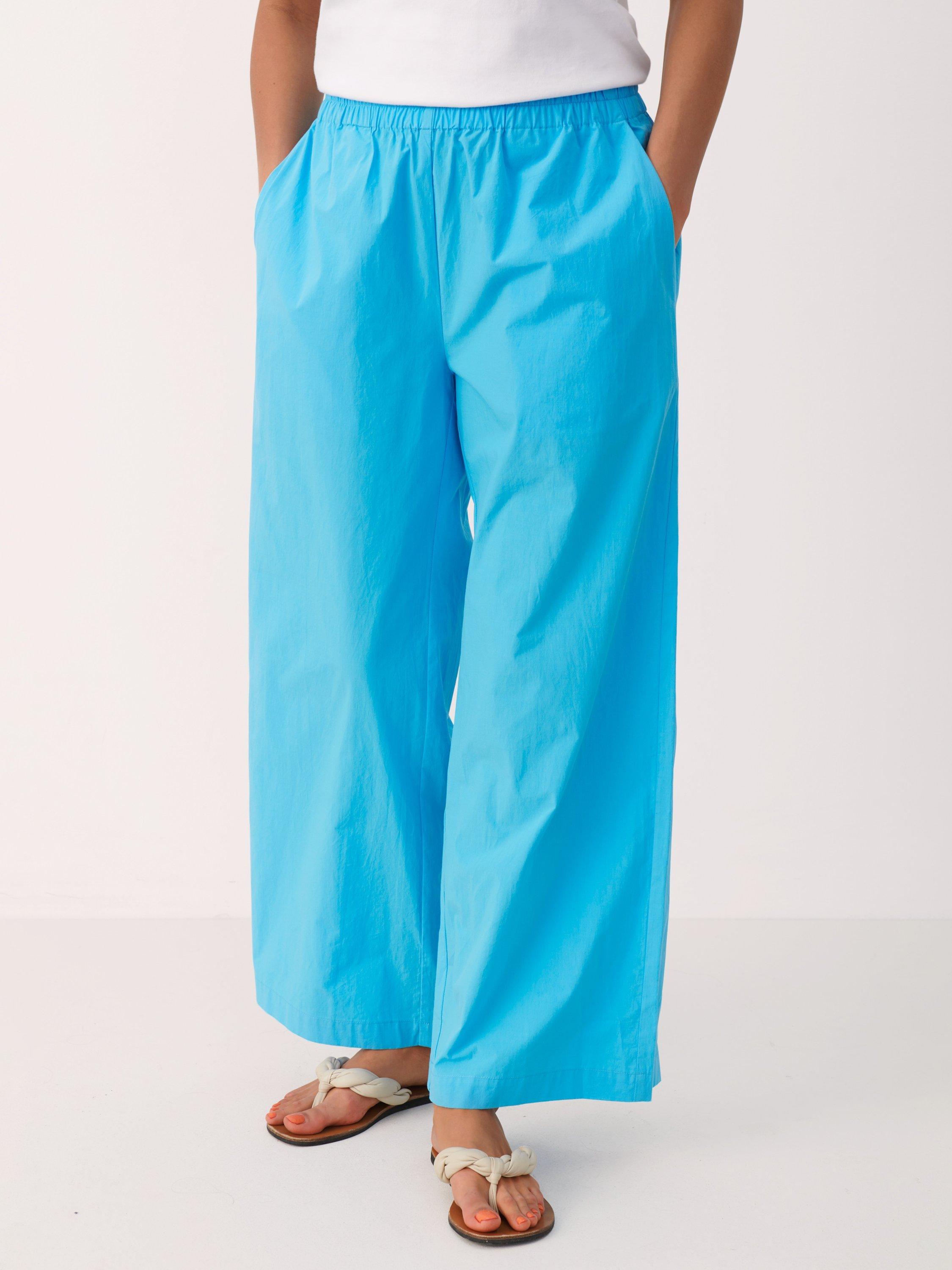 Product image 1 of 6, which shows Part Two Aisha Loose Fit Cropped Trousers, Swim Cap, 6