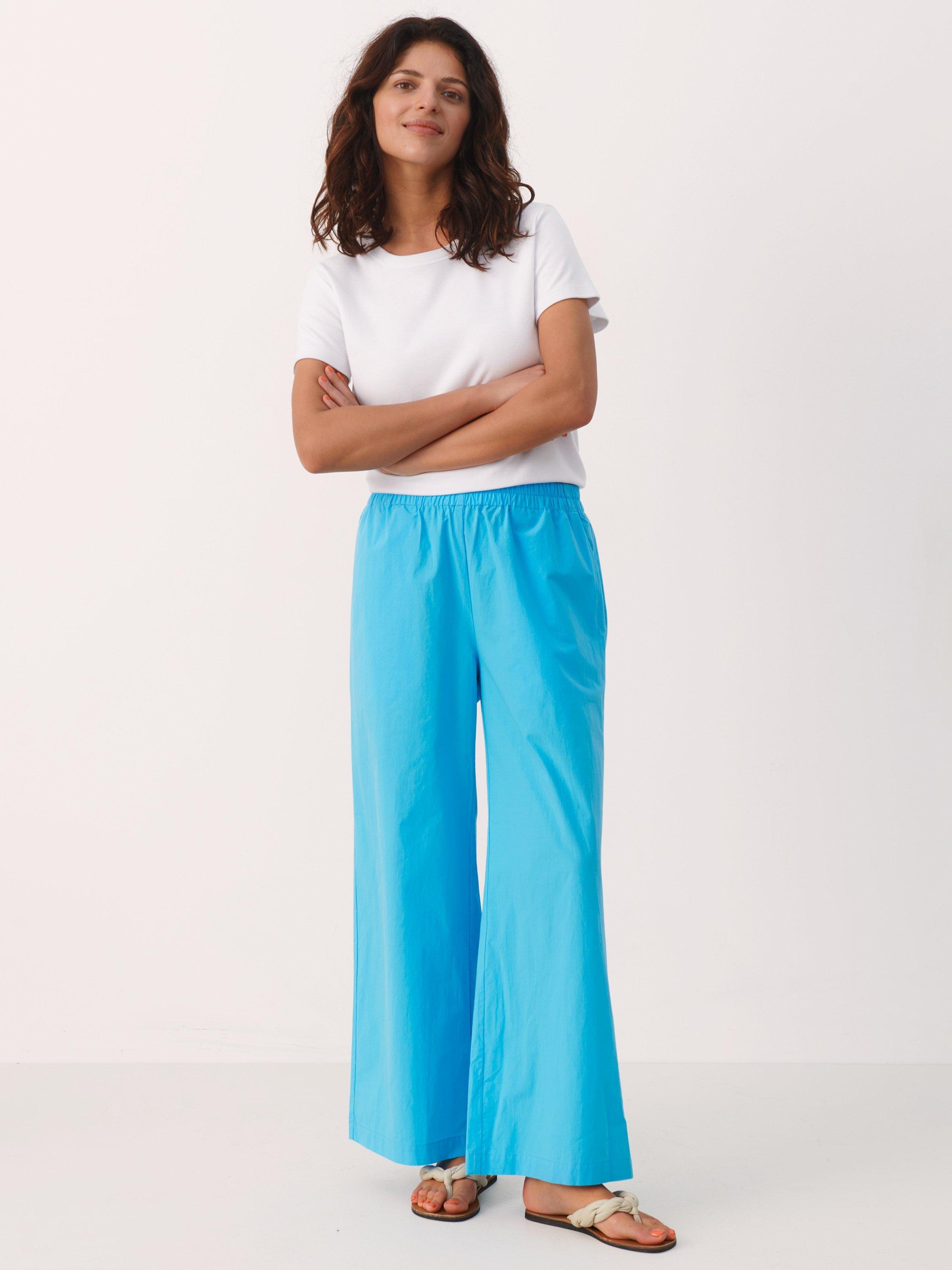 Product image 3 of 6, which shows Part Two Aisha Loose Fit Cropped Trousers, Swim Cap, 6