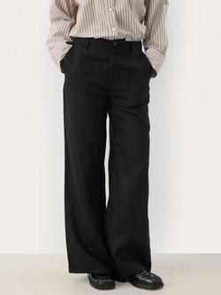 Part Two Ninnes Linen Straight Leg Trousers, Black