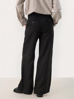 Part Two Ninnes Linen Straight Leg Trousers - view 2, Black