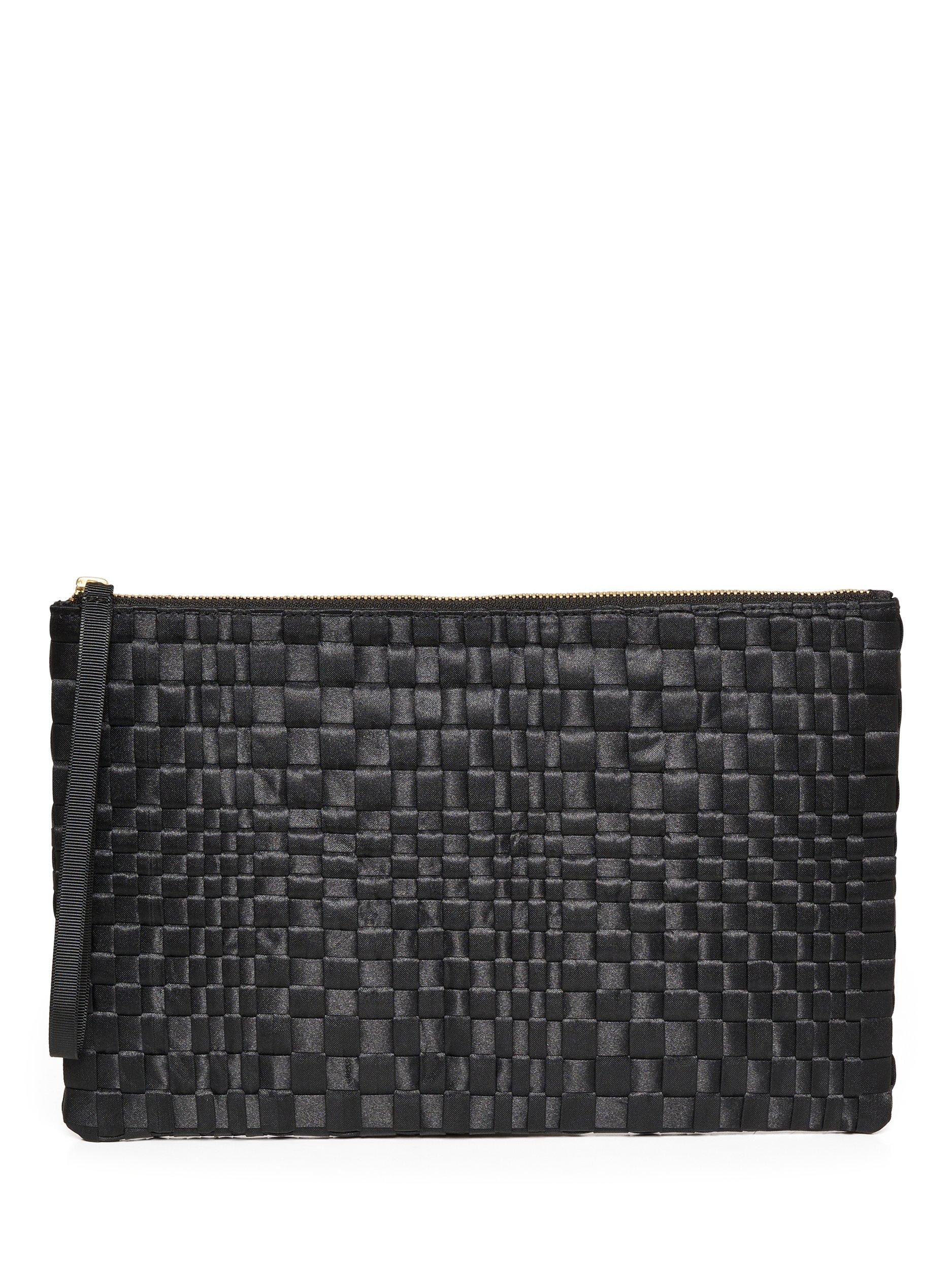 Part Two Denia Woven Clutch Bag, Black