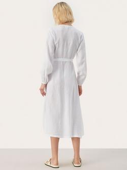 Part Two Elinora Pure Linen Wrap Dress - view 2, Bright White