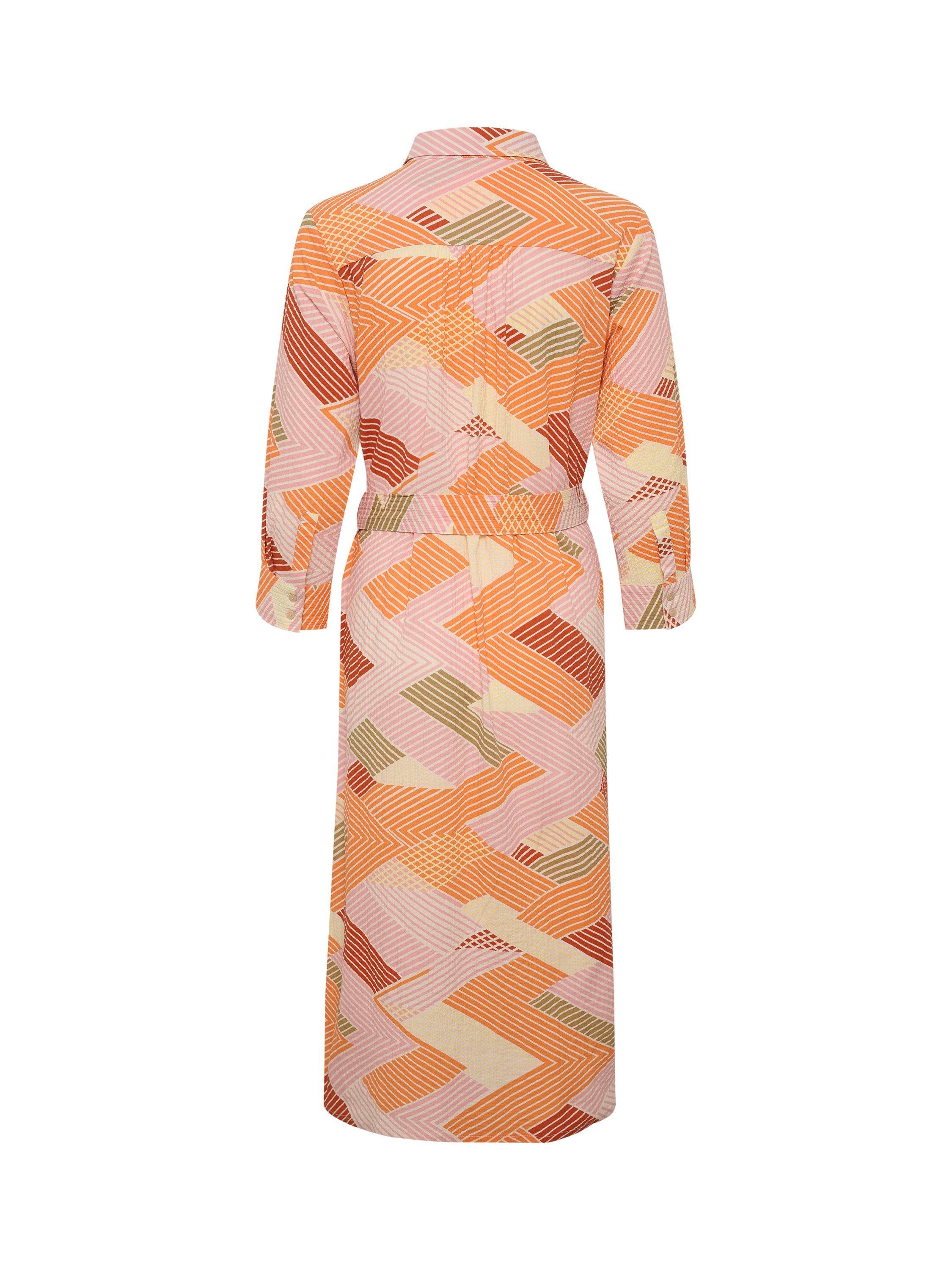 Product image 6 of 8, which shows Part Two Binti Zig Zag Shirt Dress, Mandarin Orange, 10