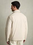 Reiss Hyde Faux Leather Shacket, Stone