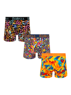 OddBalls Patterned Boxer Shorts, Pack of 3, Multi - view 2, Multi