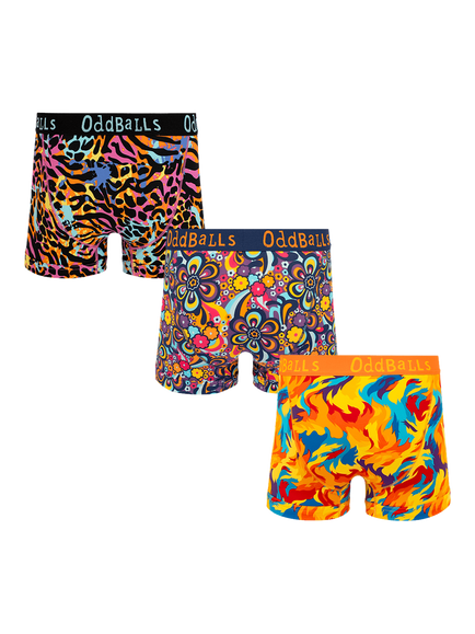 OddBalls Patterned Boxer Shorts, Pack of 3, Multi - view 2, Multi