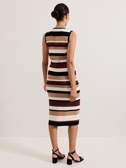 Phase Eight Louisa Stripe Knit Skirt, Multi - view 2, Multi