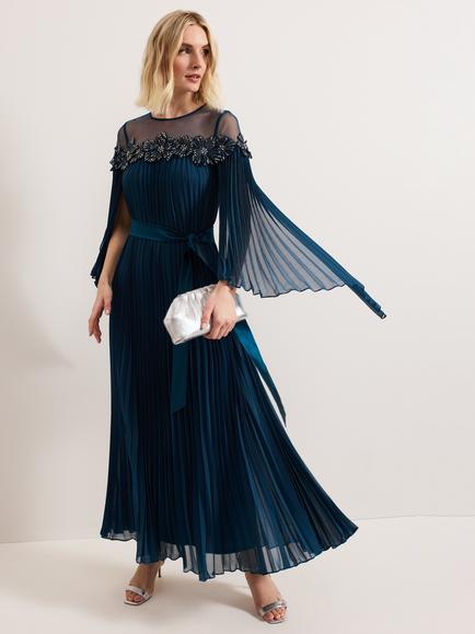 Phase Eight Collection 8 Mavery Beaded Maxi Dress, Teal, Teal