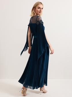 Phase Eight Collection 8 Mavery Beaded Maxi Dress, Teal - view 2, Teal