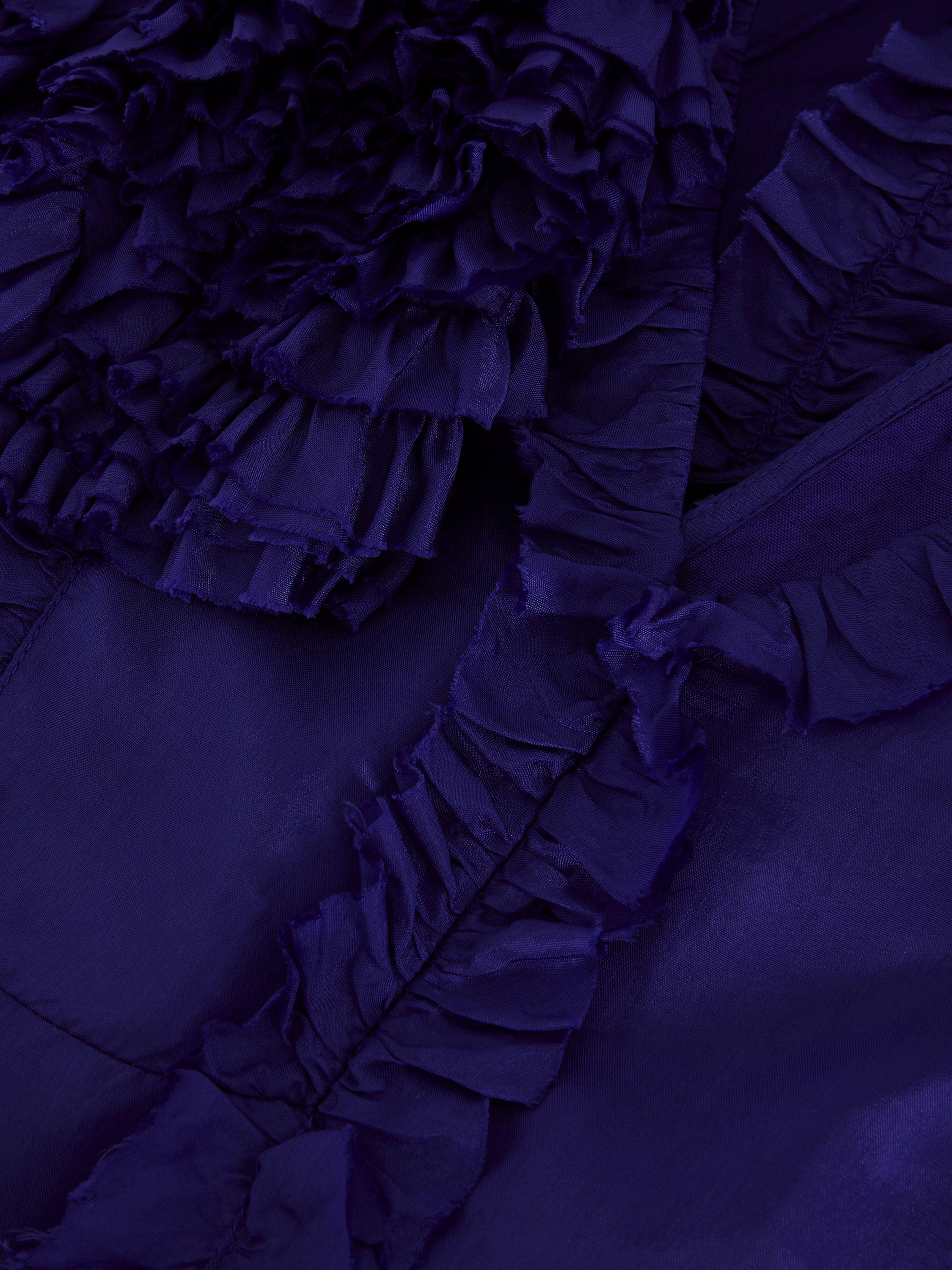 Product image 6 of 10, which shows Phase Eight Collection 8 Mary Kate Ruffle Maxi Dress, Mid Purple, 6