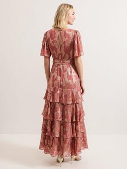 Phase Eight Elanie Shimmer Dress, Pale Pink - view 2, Pale Pink