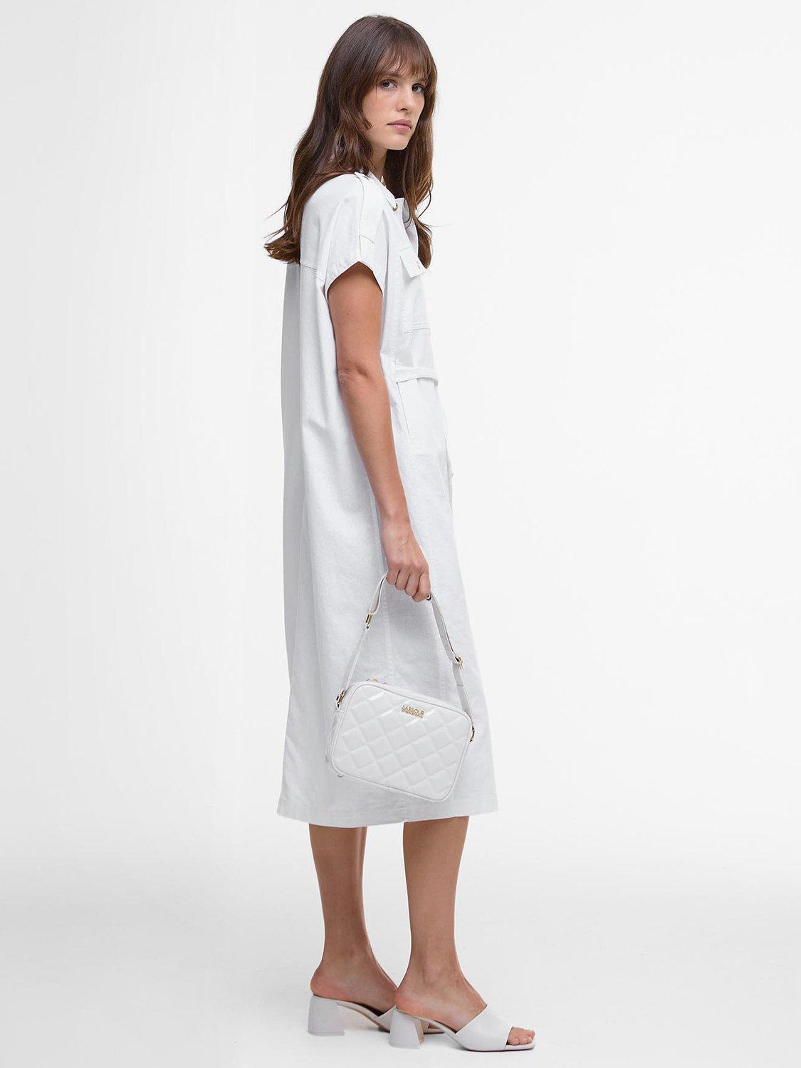 Product image 2 of 6, which shows Barbour International Harlow Midi Dress, White, L